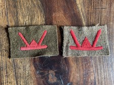 WW2 British 53rd (Welsh) Infantry Divisional Shoulder Patches Pairing 1939-45