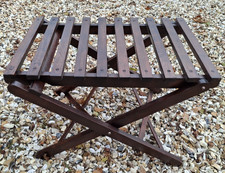 Mahogany Fold Up Luggage Stand