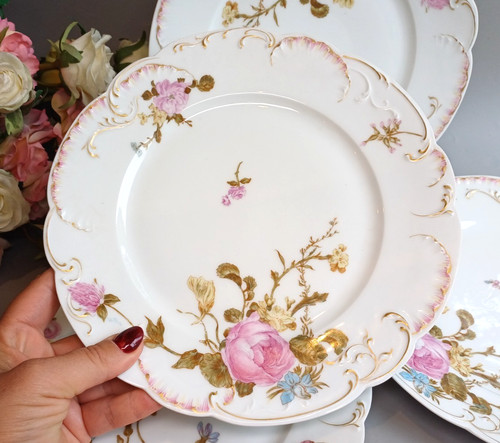 Antique limoges haviland pink - limoges,