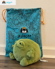 Limited Large Jellycat Ricky Frog Plush–Rare UK Grumpy Style, Kids & Adults Fave