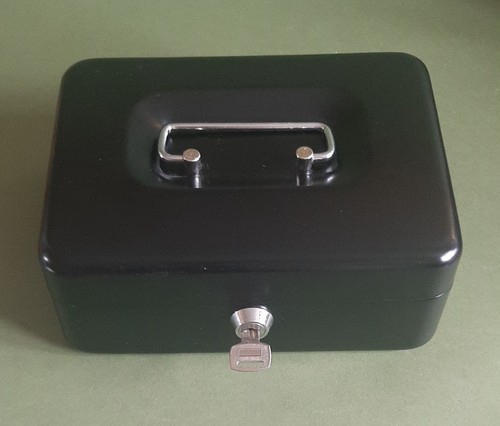 Metal cash box - cash,