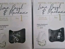 2 X Aldi Hotel Collection Plug In Diffuser No 1 Lime Basil And & Mandarin NEW X2
