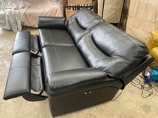 G Plan Washington 3 Seater Capri Black Power Recliner Leather Sofa