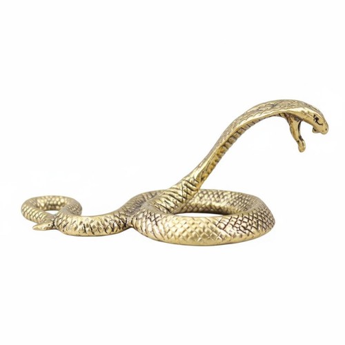 Snake figurine brass decor - brass,