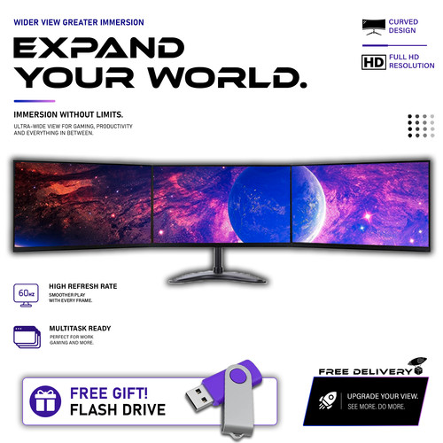 Triple monitor screen bundle - triple,