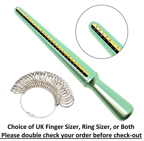 Sizes green metal - *uk, finger
