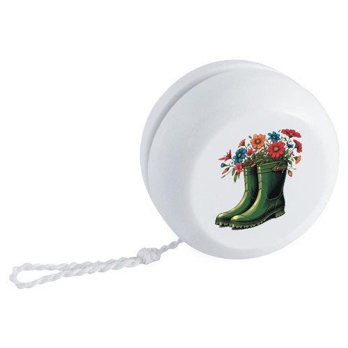 Green wellies flowers - wellies, &
