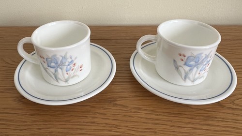 Pyrex blue iris cup - cup, x