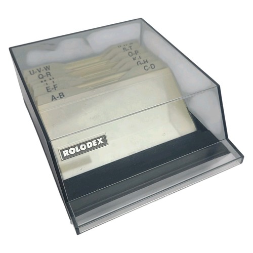 Rolodex covered business card - rolodex,