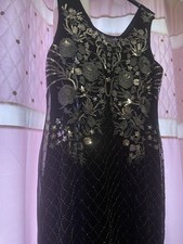Tenki Women's Cocktail Dress. Silver And Black Glitter. Size 12
