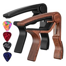 Guitar Capo For Acoustic And Electric Guitars Quick Change With 5 Picks For Free