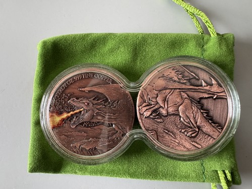2oz 999 fine copper dragon - 2oz, .999