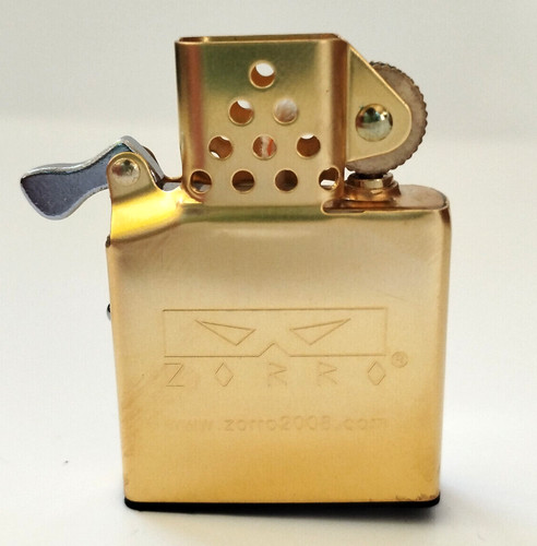 Zorro brass petrol lighter - zorro,