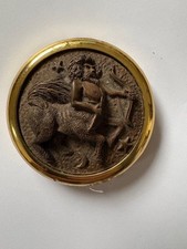 Vintage Zodiac Sign Stuart Haughton Sagittarius Brass Carving Paperweight RARE