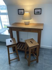 Hardwood Breakfast Bar And Stool Set