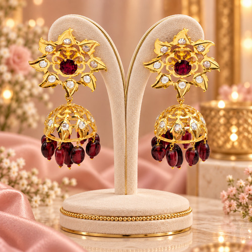 Hyderabadi jadau jhumki - jadau,