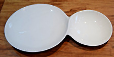 Villeroy and & Boch double white Fine China ceramic bowl bowls 40cm x 25cm RARE