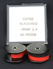 Vintage Imperial Super Black/Red Group 24 Typewriter Ribbon - 40 Inking