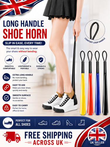 Long handle shoe horn - handle, plastic