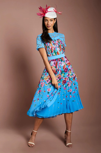Coast blue midi dress womens - coast,