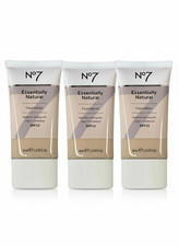 No7 Essentially Natural Foundation 40ml, Light Coverage, SPF15 - All Shades 