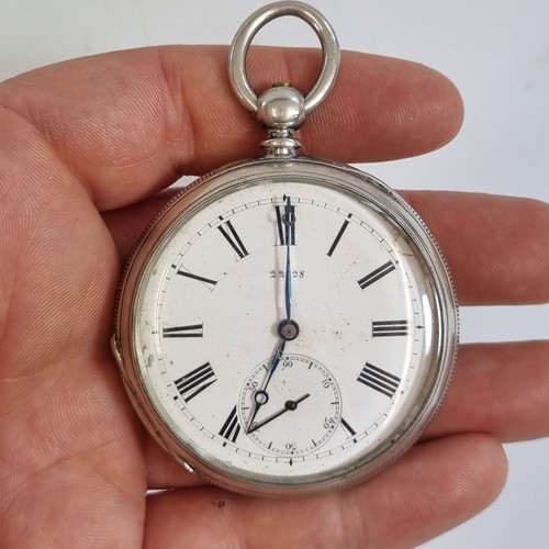 Antique silver cased pocket - antique,