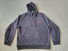 nike 90's hoodie size XL quarter 1/4 zip funnel neck silver tag thick black