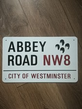 Metal Abbey Road Sign The