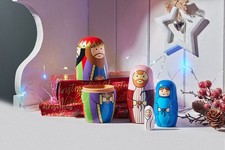 4-in-1 Festive Nativity Figurines -  Russian doll-style