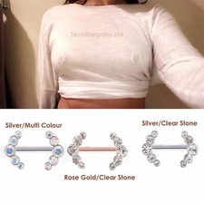 2pcs nipple ring bar - ring,
