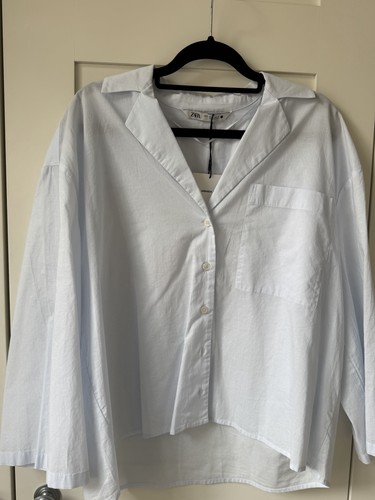 Zara amanda pale blue cotton - zara,