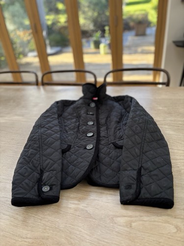 Boden black quilted fitted - black,