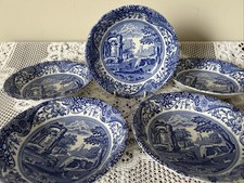 5 Spode Blue Italian Cereal/