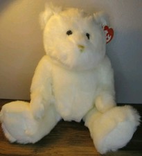 TY 2009 White Harrison Soft Toy Plush Harrods With Ear Tag 10"