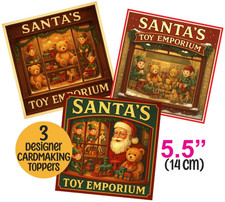 Vintage Xmas Card Toppers 5.5"