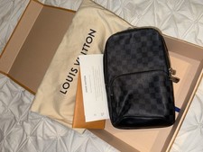 Louis Vuitton Damier  Avenue Sling Bag Crossbody Black Leather