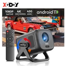 XGODY Portable 4K Projector 12000 Lumen WIFI Bluetooth UK Garden Movie Camping