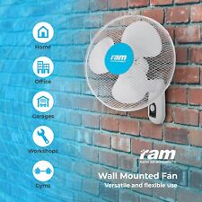 RAM Wall Fan 16 Inch 400mm 3 Speed Oscillating Wall Fan - QUICK & DISCREET