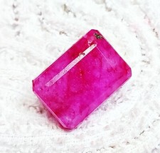 Natural red beryl - red, emerald