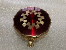 Vintage Brass and Red Enamel