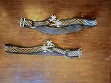 Vintage Elastic Sock Garters with Metal Buckles - Suspenders for Men's Socks
