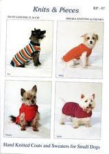 Knits & Pieces Knitting Pattern KP07 - Coats and Sweaters for small dogs