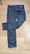 LEE Rider Jeans W36 L32 Tapered Stretch Mid Rise Mens Black Trousers 