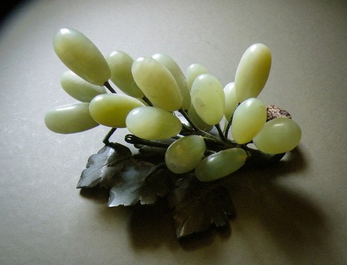 Vintage chinese carved stone - carved,