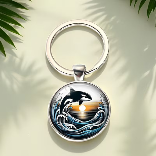 Orca killer whale keyring - killer,