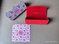Red Cath Kidston Glasses Case  Magnetic Close Semi Hard Cover With Cloth
