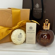 MOLTON BROWN Bizarre Brandy Bath Gel Bauble 75ml Mini EDT Soap Gift Bag Set