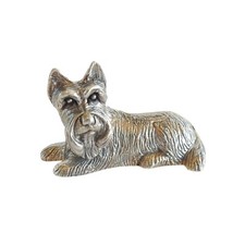 Solid Silver Yorkie Dog Terrier Dog Charm Miniature 