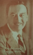  1920s MATT MOORE Silent Movie Picture Actor Exhibit Coupon Arcarde Postcard