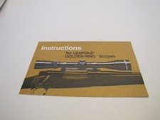 VTG INSTRUCTIONS FOR LEUPOLD